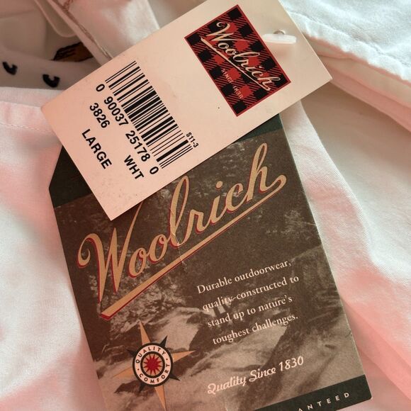 Woolrich NWT Women Vintage Embroidered Button Up Shirt Outdoor Large F116 - Picture 7 of 8